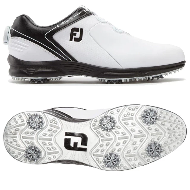 FOOTJOY ULTRA FIT Boa Mens Golf Shoes White Black Clearance