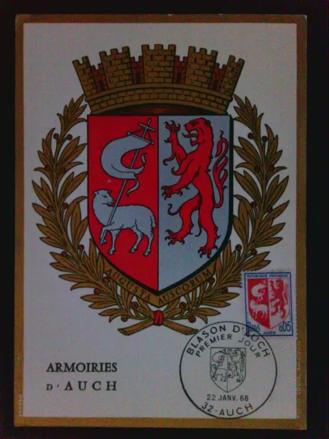 FRANCE MK 1966 WAPPEN AUCH SCHAF LÖWE BLAZON MAXIMUMKARTE MAXIMUM CARD MC c9562