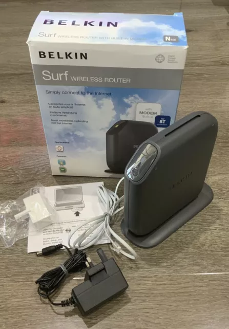 Belkin Surf N150 150 Mbps 10/100 Wireless Modem N Router - F7D1401 V1 - Boxed