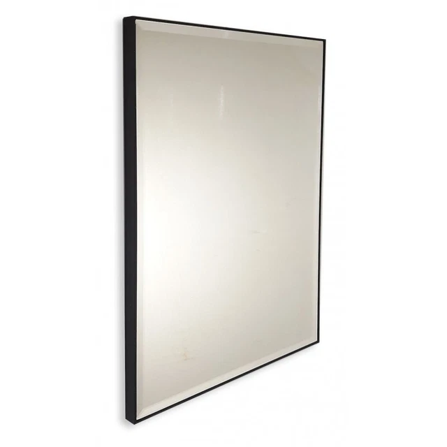 Cadre Miroir FRAMO Sur Mesure Noir Mat - Largeur 36cm, Hauteur De 30 à 150cm - Miroir Mural Design
