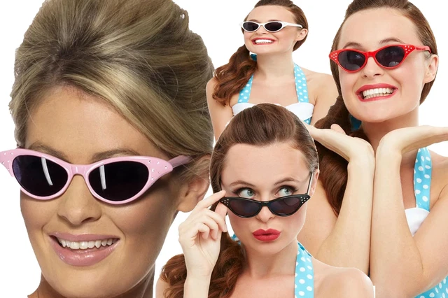 FEMMES 50S 60S Rock N Roll Lunettes Graisse Dame Edna Costume