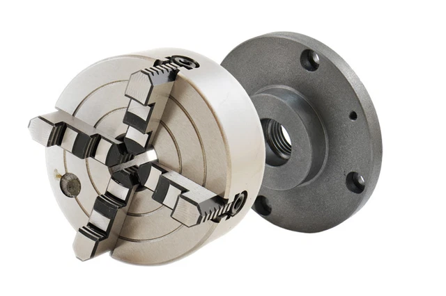 6" 4 JAW INDEPENDENT LATHE CHUCK WITH CERTIFICATE + 2-1/4 x 8 BACK PLATE NEW R[
