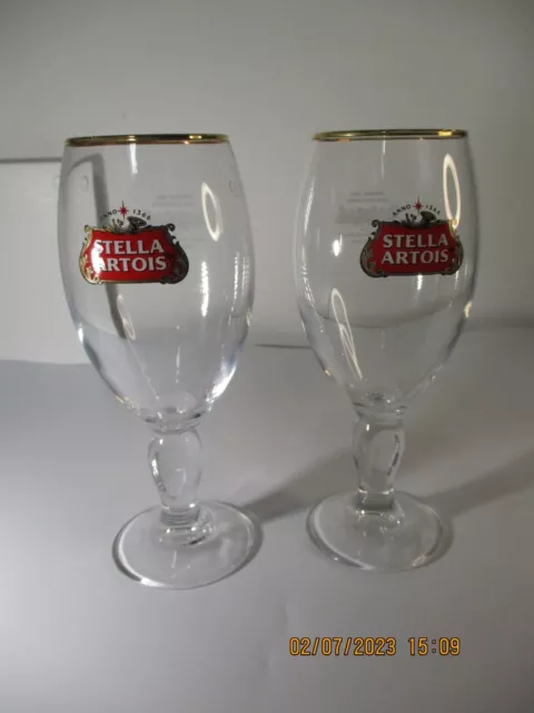2 x Stella Artois Pint Kelch Gläser 20oz Home Bar Mancave Pub