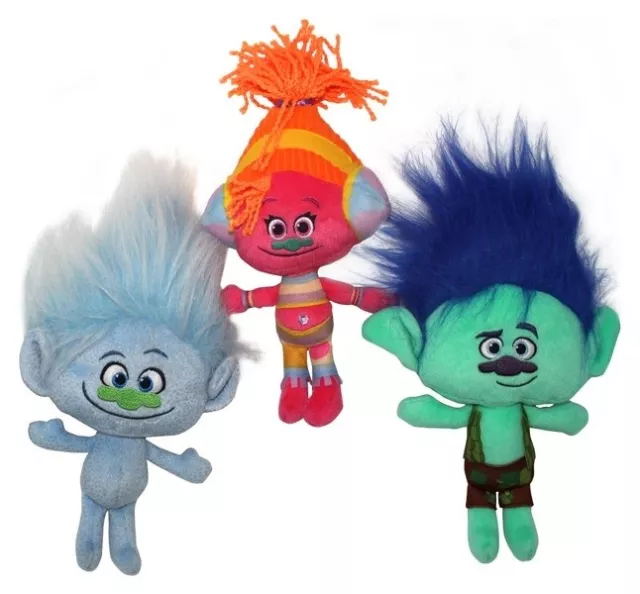 Dreamworks Trolls Plüsch zum Kuscheln und Sammeln Dj Suki, Branch, Guy Diamond