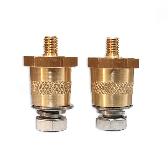 12V 24V Compatible Brass Battery Pole Adaptor M6/M8 Male Thread Anti Corrosion