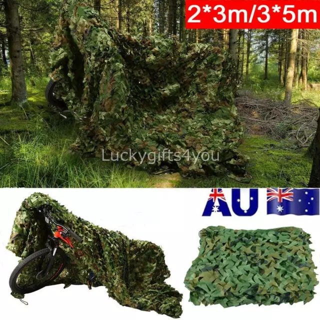 3m/5m Shooting Camouflage Woodland Camo Netting Hunting Hide Army Camping Net