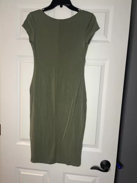 Maverick the collection short sleeve dress green medium nwt 2