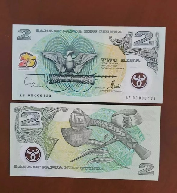 Papua New Guinea Banknote 2 Kina  ,25 Anniversary Unc