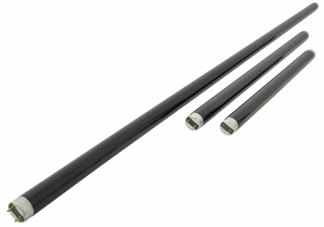 QTX UV Fluorescent Replacement Tube 600mm 18W Black Light Fluorescent Tubes