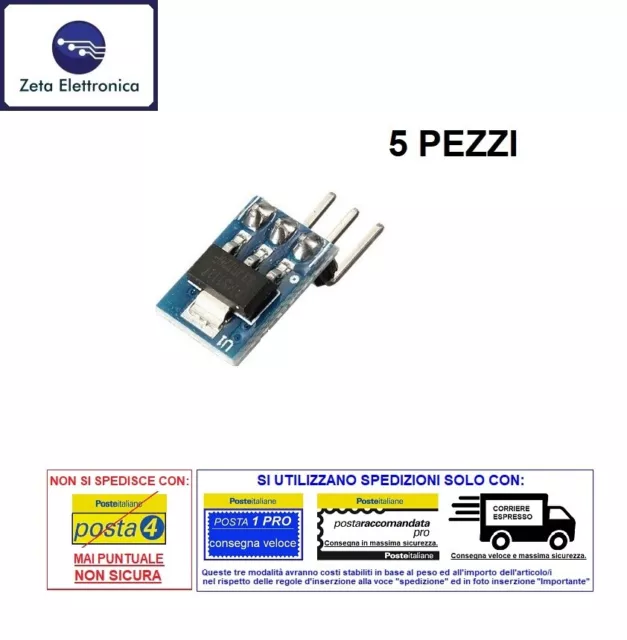 5PZ Module AMS1117 3,3V Régulateur de Tension Ldo Convertisseur Dc-Dc Step Down