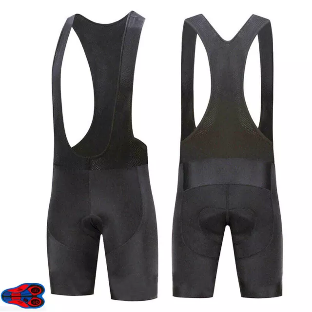 Black Cycling Bib Short Bicycle Pant Gel Padded 9D Trousers Bike Clothes Wear