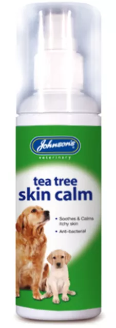 Johnson's Tea Tree Skin Calm Spray For Dogs 150ml Aloe Vera Soothing Antispetic