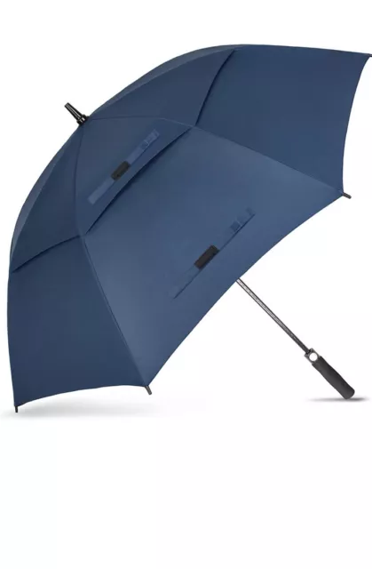 Regenschirm Doppelt Schicht , Öffnet Automatisch, 120 Cm Breit, Navy Blau