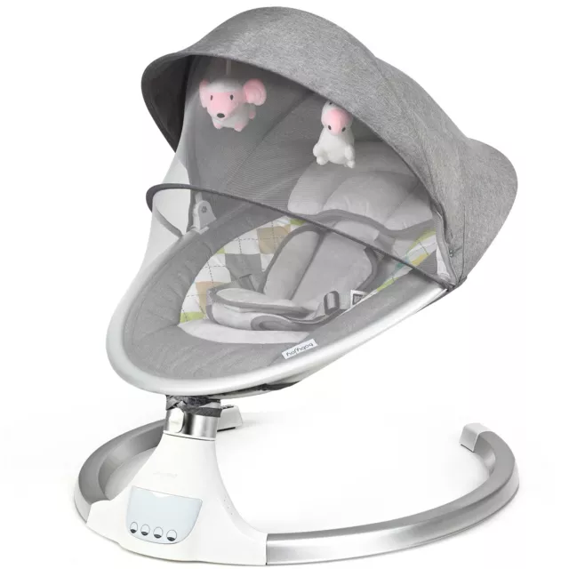 Baby Swing Electric Baby Chair Infant Crib Cradle Seat w/Remote Control