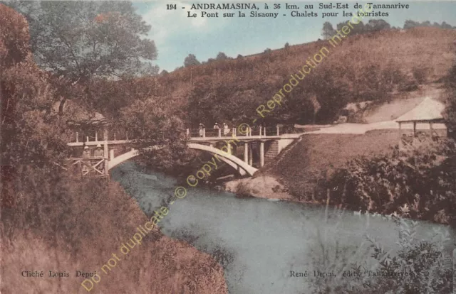 CPA Madagascar Andramasina Bridge On La Sisaony Cottages for Hebrides Edit Sinc