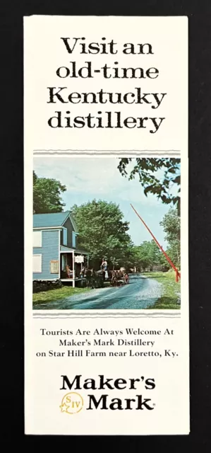 1985 Maker's Mark Star Hill Loretto Kentucky Distillery Vintage Travel Brochure