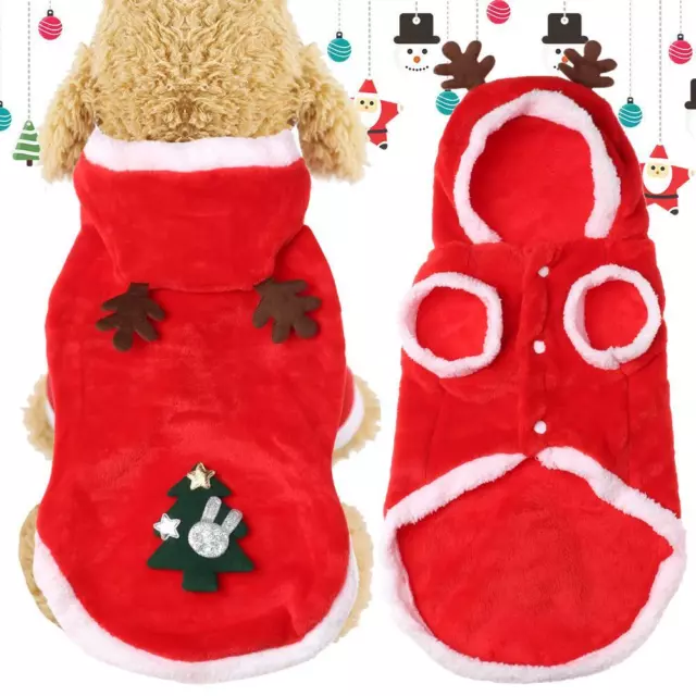 Navidad Ropa para perros Gatito con capucha Ropa para mascotas Ropa de gato