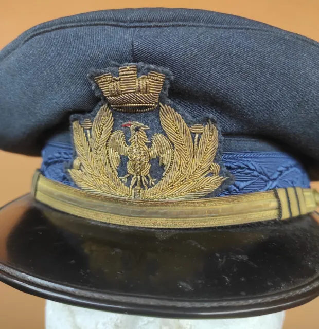 no Regia Aeronautica berretto da Capitano A.M. Coruzzolo Vintage anni 70