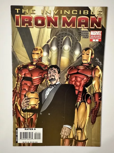 Invincible Iron Man (2008) #1 BOB LAYTON Variant Cover - Marvel Comics