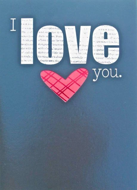 "I Love You... Always" RECYCLED PAPER GREETINGS Die Cut VALENTINE'S DAY Card