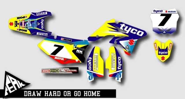 Grafiche Suzuki Rm Rmz 125 - 250 - 450 Tyco Racing Personalizzabile