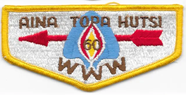 S5c ? Aina Topa Hutsi Lodge 60 31mm - F R/E Thin Letters Boy Scouts of America