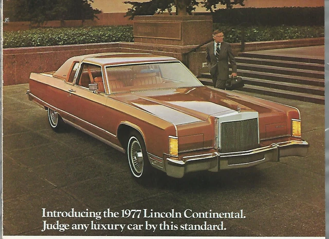 1977 LINCOLN Continental advertisement, Lincoln CONTINENTAL ad, long luxury car