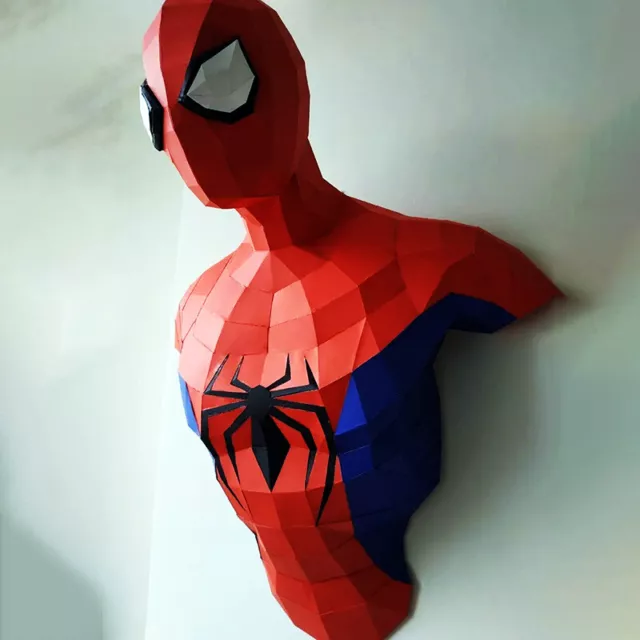 DIY Spider-Man Wall Hanging Home Decoration 3D Paper Model Approx 65cm Height