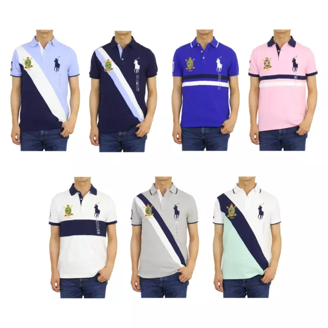 Polo Ralph Lauren Big Pony Custom Slim Fit Short Sleeve Polo Shirt with Emblem