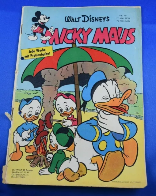 Walt Disneys Micky Maus Heft Nr.19 17.Mai 1958 Original Heft EHAPA Verlag