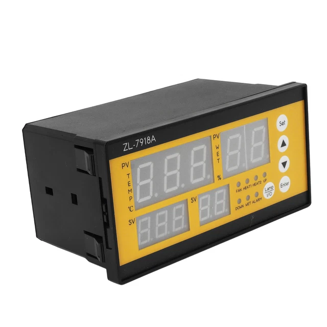 Termostato Regolatore Di Temperatura E Umidità 3A 250V Con Display LED, Modello MH0302, Sensore Incluso, Per Controllo Industriale E Agricolo - 2