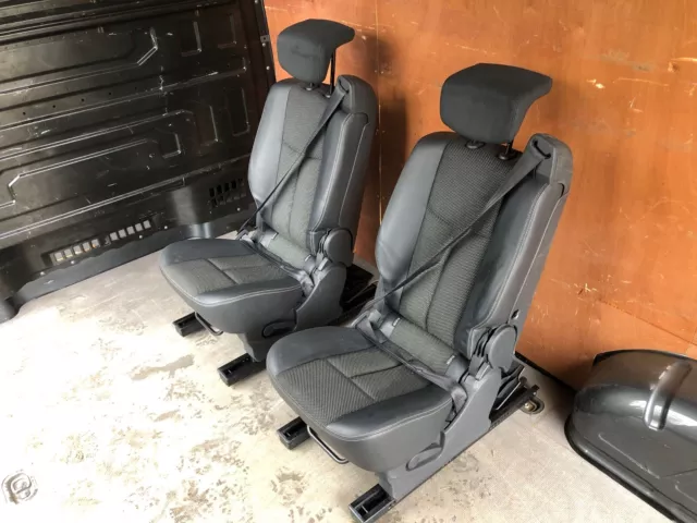 Van Rear Seats x 2 - With Seat Belts & Iso Fix. Fully Adjustable & Removable.