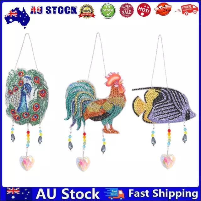 AU Diamond Painting Kit Hanging Crystal Rainbow Chaser Window Curtains Pendant