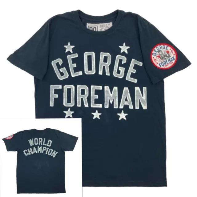 George Foreman World Champion ￼Roots Of Fight Double Sided T-Shirt Black Small