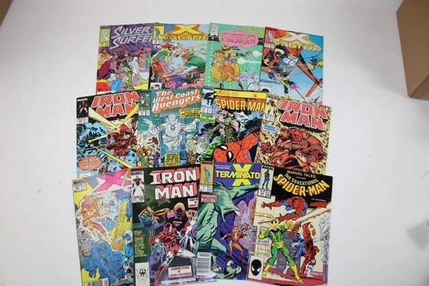 Large Lot Of (25) Comic Books. Mainly Marvel & Dc. All Bagged! Free Shipping!!