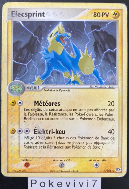 Carte Pokemon ELECSPRINT 7/106 Rare Bloc EX EMERAUDE FR OCCASION