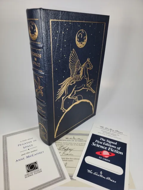 SIGNED Anne McCaffrey PEGASUS IN SPACE ~ 1st Edition Easton Press Leather w/ COA