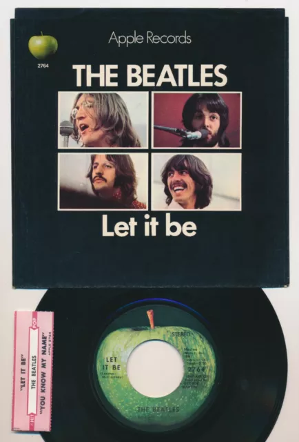 Beatles VINTAGE 1970 ' LET IT BE ‘ PICTURE SLEEVE  AND 45 IN GREAT SHAPE !