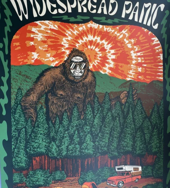 WIDESPREAD PANIC poster ASHEVILLE,NC 2021 BIGFOOT  Justin Helton print 69/100 AE