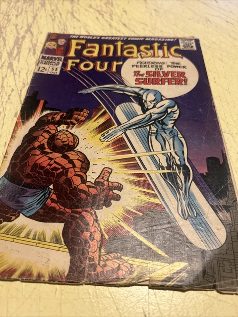Fantastic Four #55 1966 Silver Surfer VS Thing Marvel Comics Stan Lee Jack Kirby