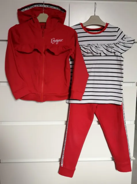 MY K__hoody top and trousers outfit set girl age 4-5 yrs VGC