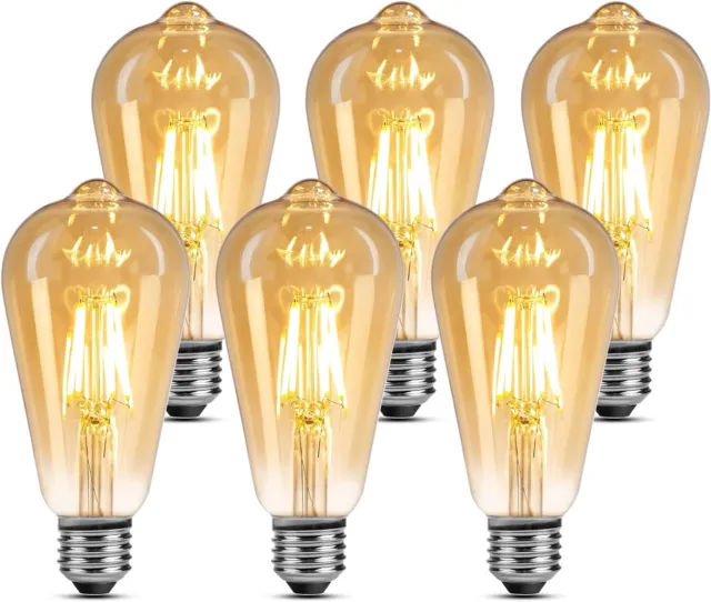 Lepro LED E27 Screw Bulb, ST64 Vintage Light Bulbs, 4.8W 470lm, 40W...
