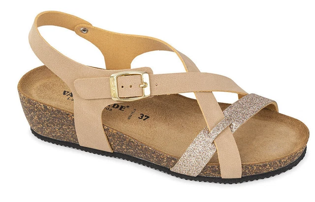 Valleverde Vg324At Sandali Scarpe Donna Fibbia Cinturino Alla Caviglia Sabbia
