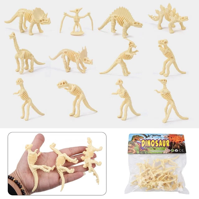 12 Pezzi Di Fossili Di Dinosauro Per Bambini, Ossa Di Dinosauro Assortite Figure Giocattolo In Pvc~p129054493 - Foto 7