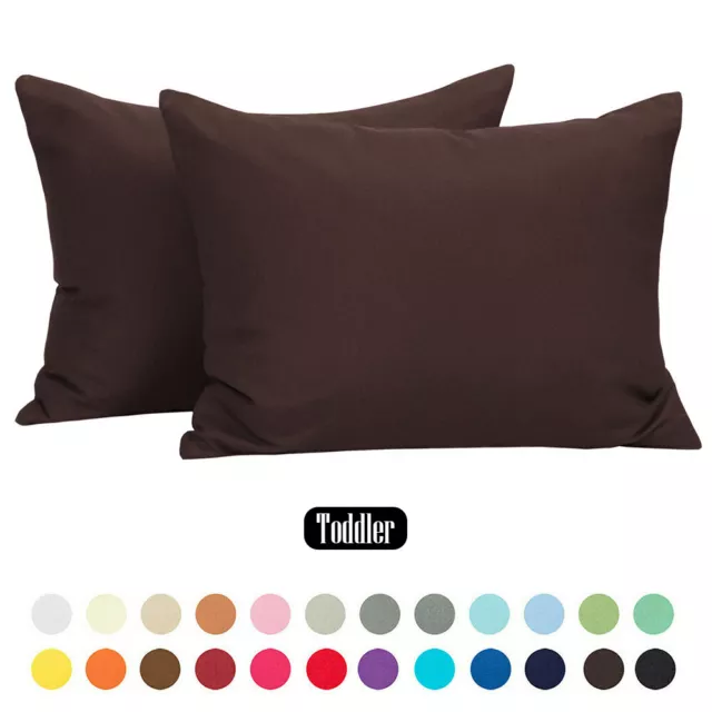 100% Microfiber Pack of 2 Pillowcase 13 x 18 Inches Travel Size Pillow Case