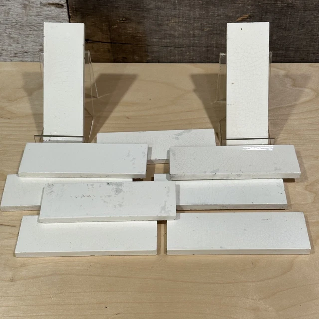 X 20 THE C. PARDEE WORKS Antique White New York Subway Tile 6” X 2” 1900’s-1915