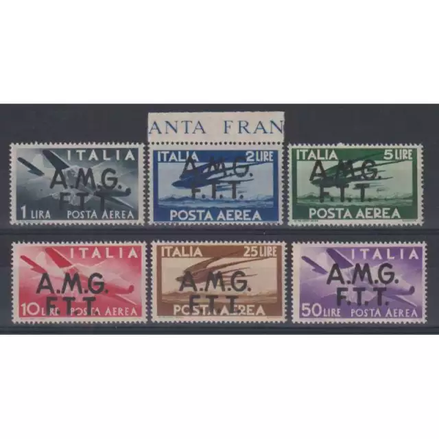Trieste A 1947 Mail Aerea Democratic 6 Values G.I MNH