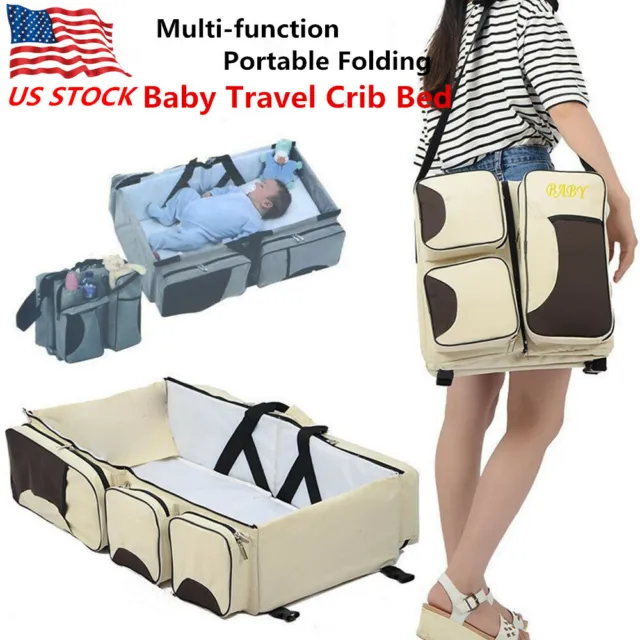 Multi-function Travel Folding Baby Crib Bag Portable Baby Sleeping Bag 2in1 Bed
