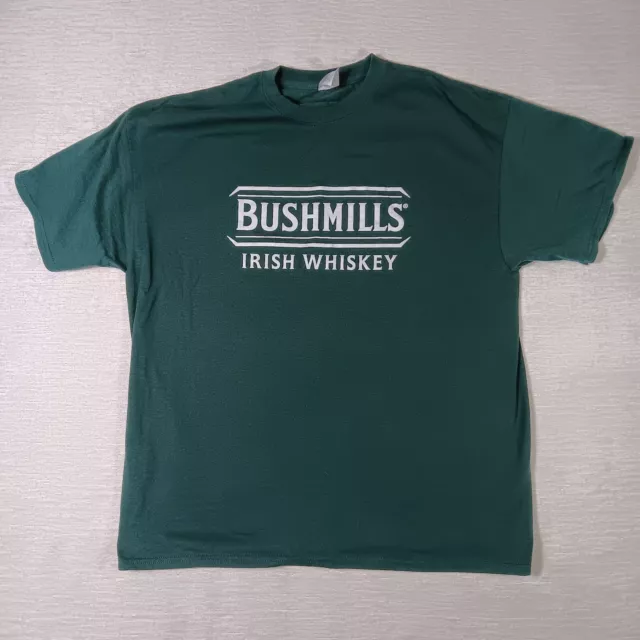 Bushmills Irish Whiskey Shirt Mens XL Green Graphic Ireland Distillery Drinking