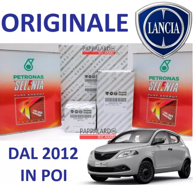 Kit Tagliando Filtri Originali + Olio Selenia K 5W40 Lancia Ypsilon 1.2 Benzina